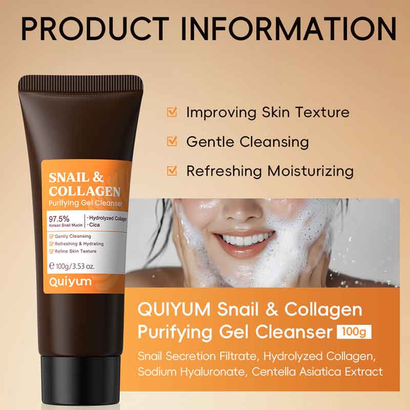 Limpiador Facial de Colágeno d - Snail Cream Gel reseña y precio
