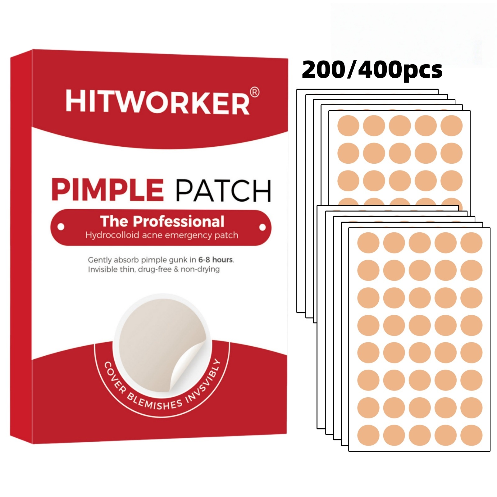 200/400 Parches para Acné de T - Skincare Oil Control reseña y precio