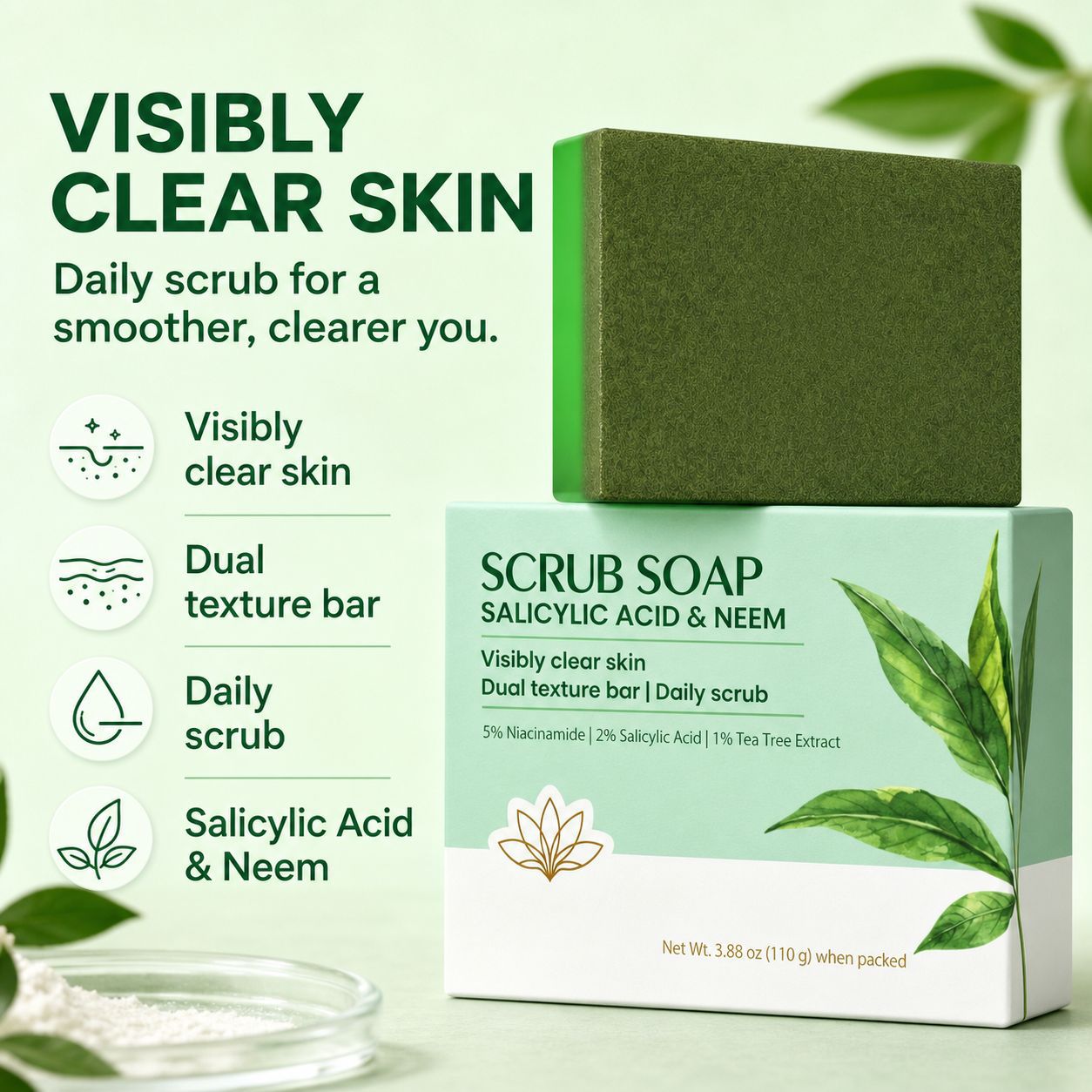 Jabón en barra exfoliante |    - Salicylic Acid Cleanser reseña y precio