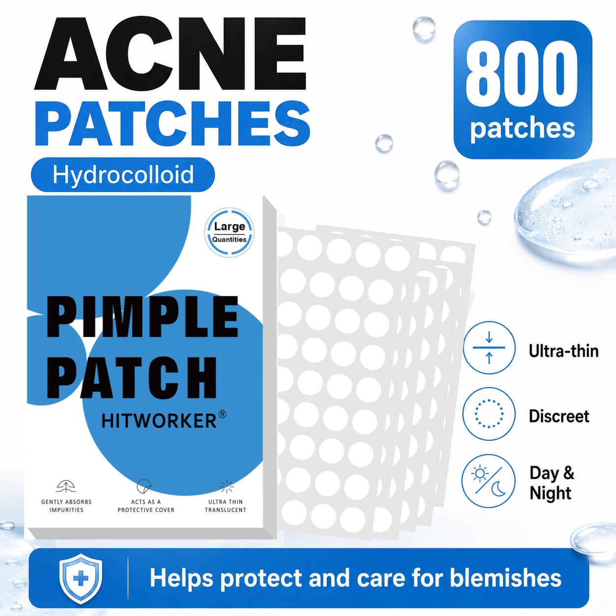 800 Parches Hidrocoloides para - Skincare Oil Control reseña y precio